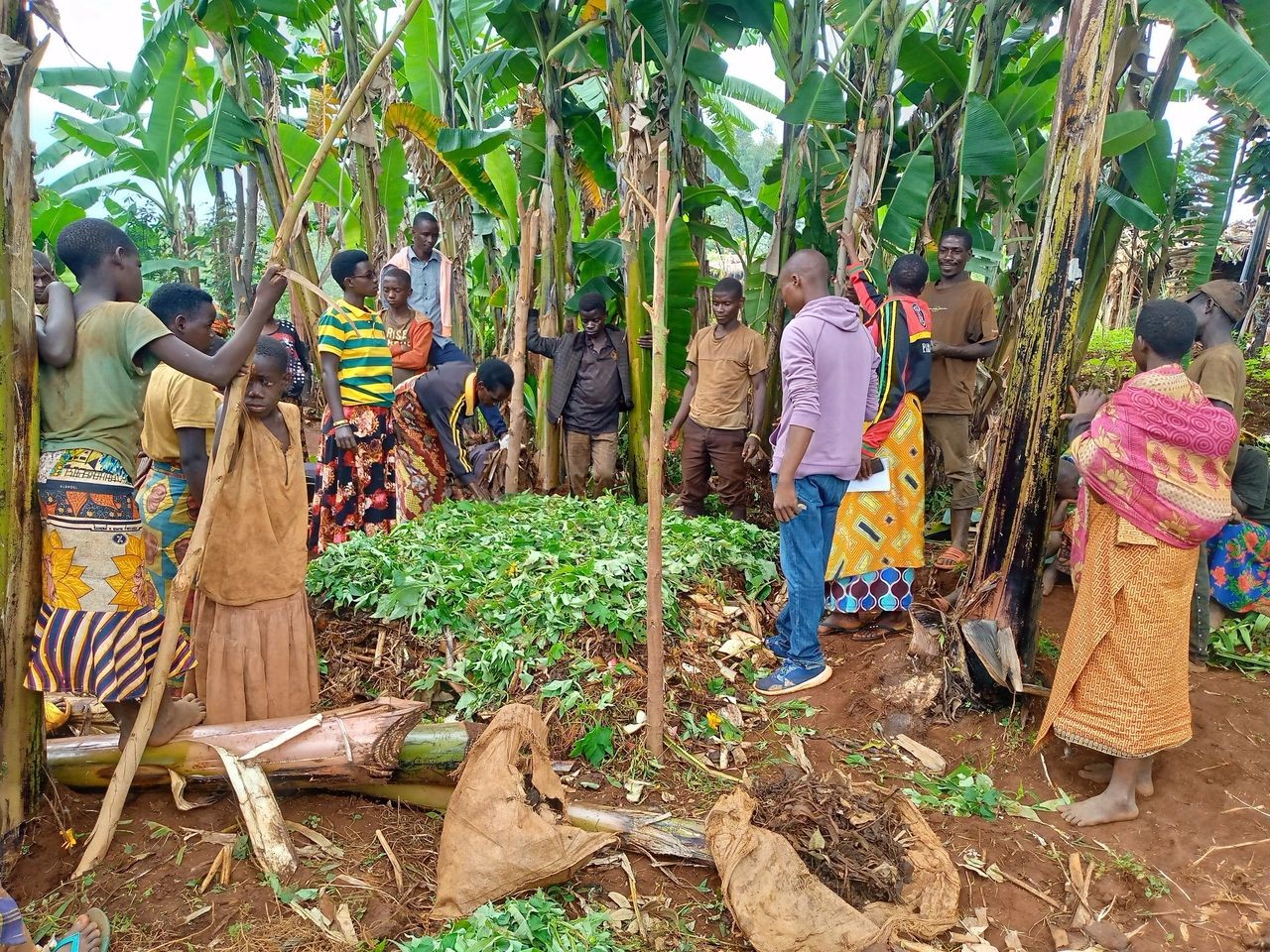 Séance de préparation de la fumure écologique en commune Mwuma
